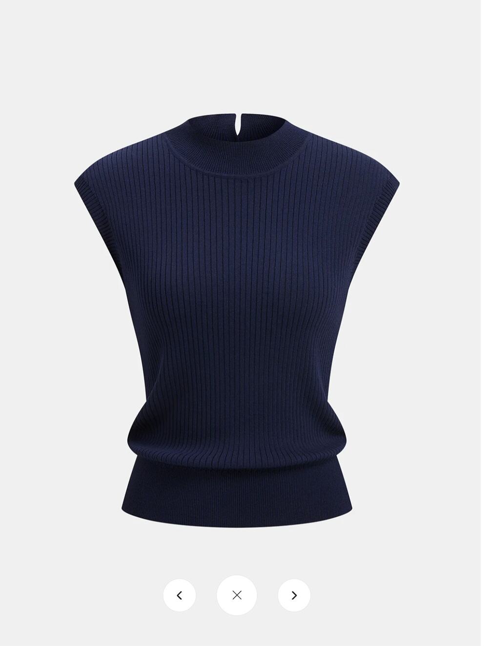 NWT Commense Backless Ribbed Knit Sleeveless Top Sz L